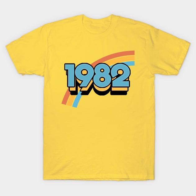 1982 ∆∆∆ Retro Birthday Design T-Shirt by DankFutura